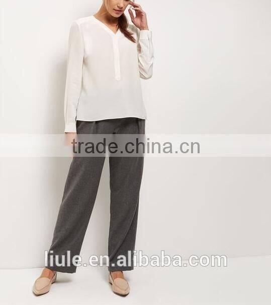 Latesed Women Chiffon Blouse Sexy Collar Blouse