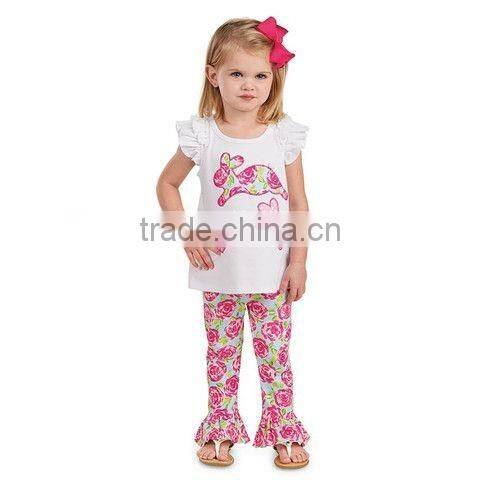 2017 girls Easter day outfit spring boutique girl clothing easter boutique outfits wholesale children's boutique clothing