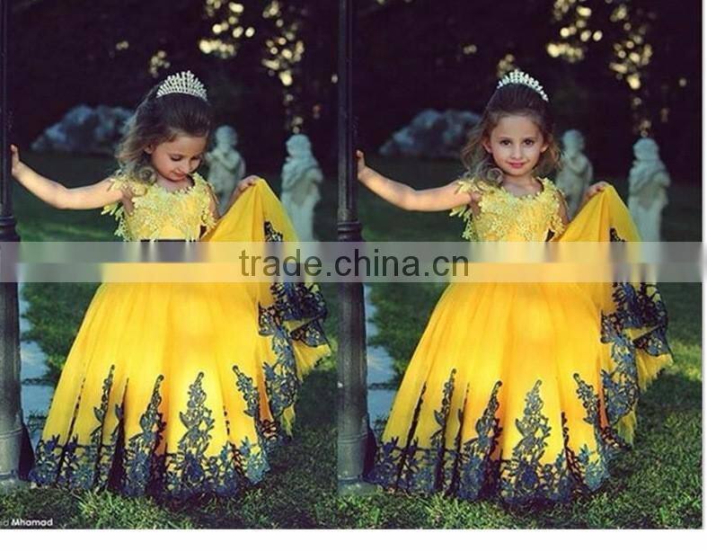 2016 New design princess dresses for girls of 10 year old