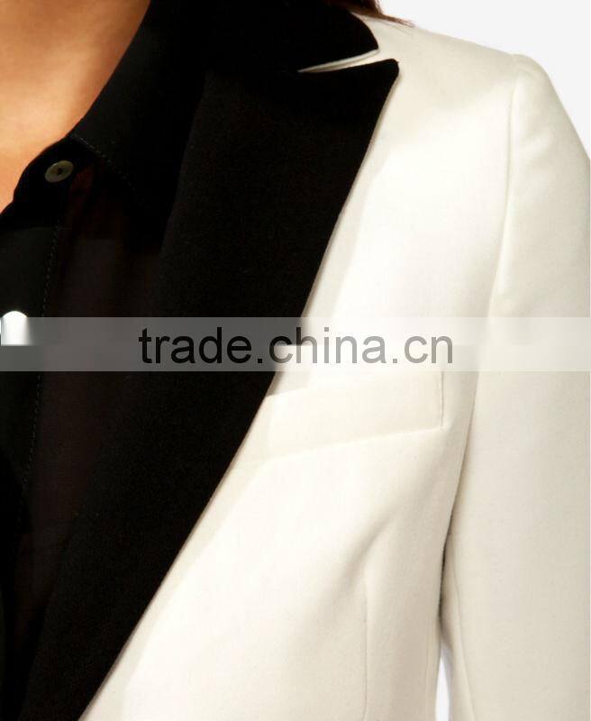 Women's Contrast Lapel Blazer