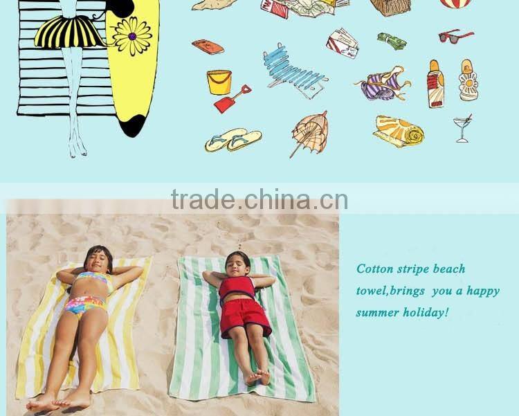 Dark blue stripe beach towel hotel,big size pool towel