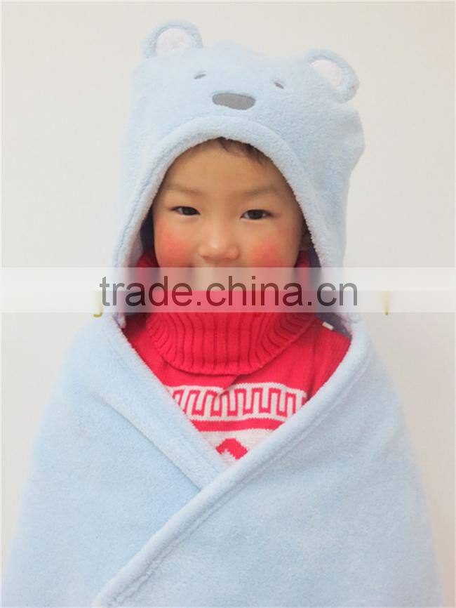 Unisex Polar Fleece blanket with hood, home dress blanket