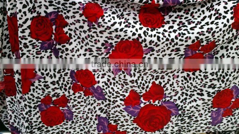 four way stretch printed korean velvet fabric for garment