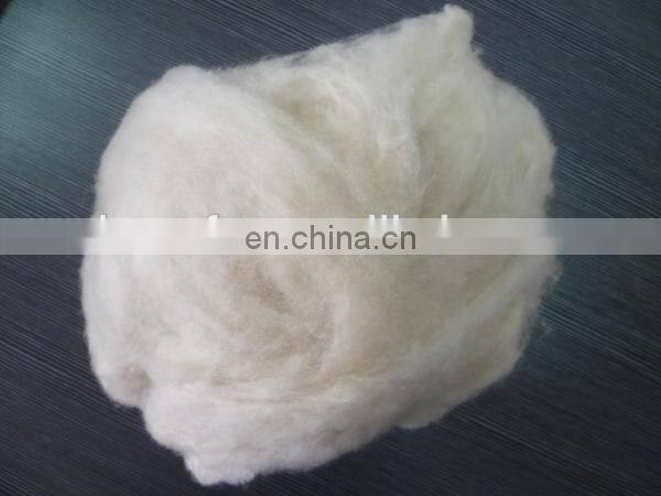 Inner Mongolian dehaired and carded natural white cashmere fiber 15.5mic 36-38mm