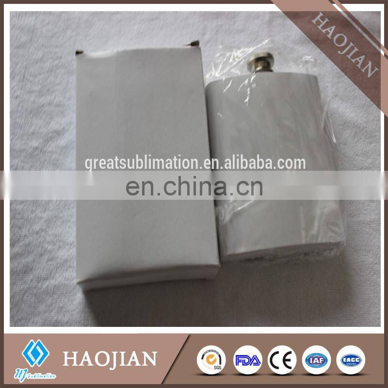 sublimation white color stainless steel hip flasks Wine Pot