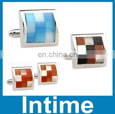 fashion mother of pearl cufflink men's jewelry cuff