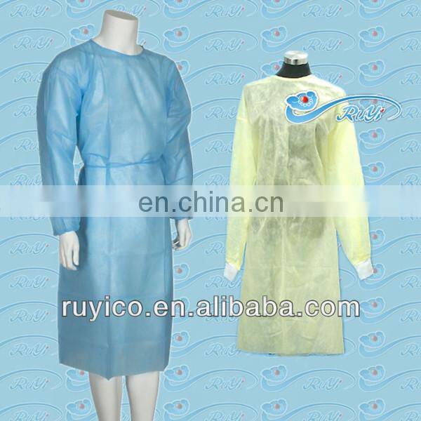 isolation gown,pp nonwoven isolation gown for hospital