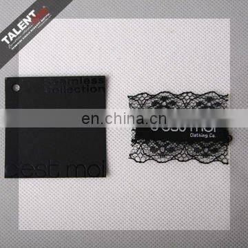 customized special design cotton label stitched lace for ladies garment