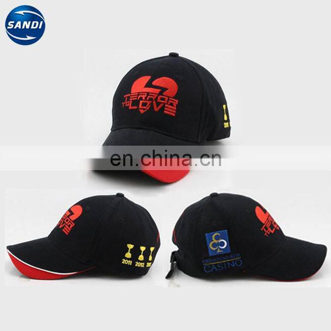 Promotional custom 6 panel golf sports cap