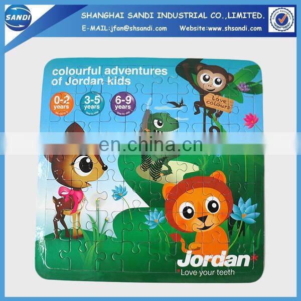 DIY toys full color printing custom paper puzzle jigsaw