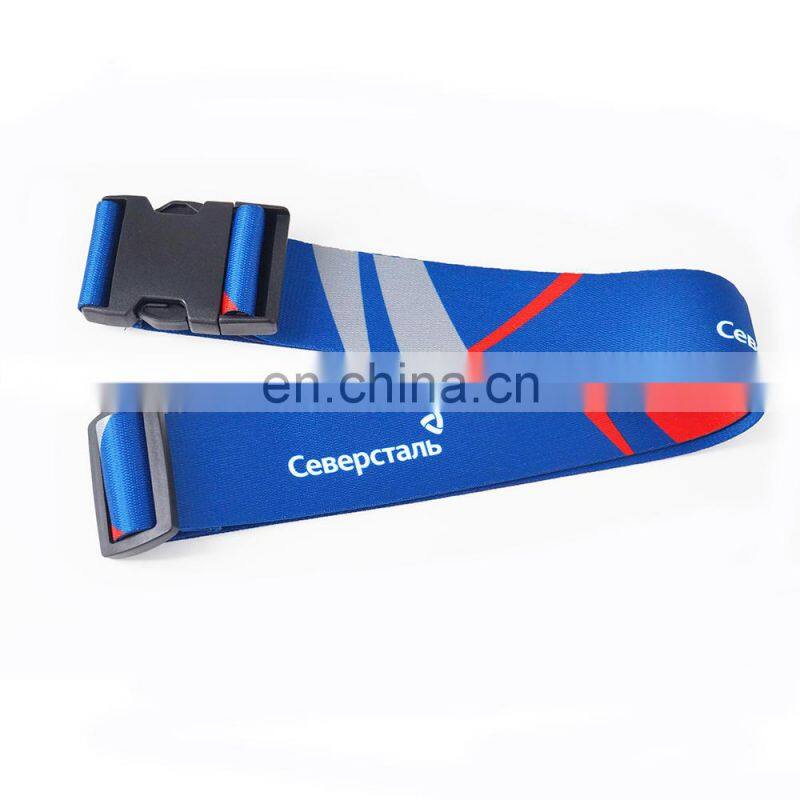High quality suitcase polyester luggage belt strap with safety buckle