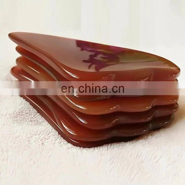 Natural guasha scraper agate jade guasha masaj aletleri stone scraping tool