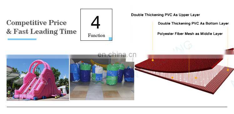 Wholesale customized theme pink inflatable kids dry slide with ocean ball pool