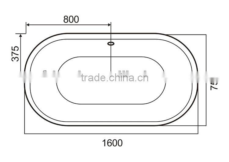 Low Price White Acrylic European Style Soaking Bathtub For Sale