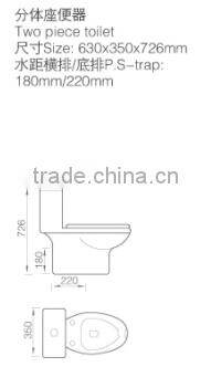 Bathroom 2 peice Europe style toilet ZZ-30