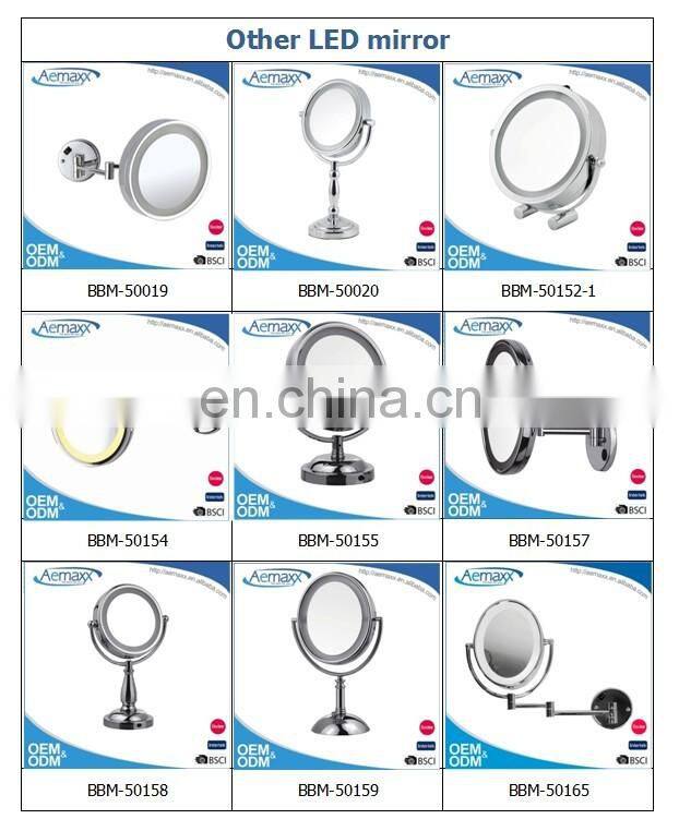 Aemaxx bathroom wall mounted metal square double side makeup mirror