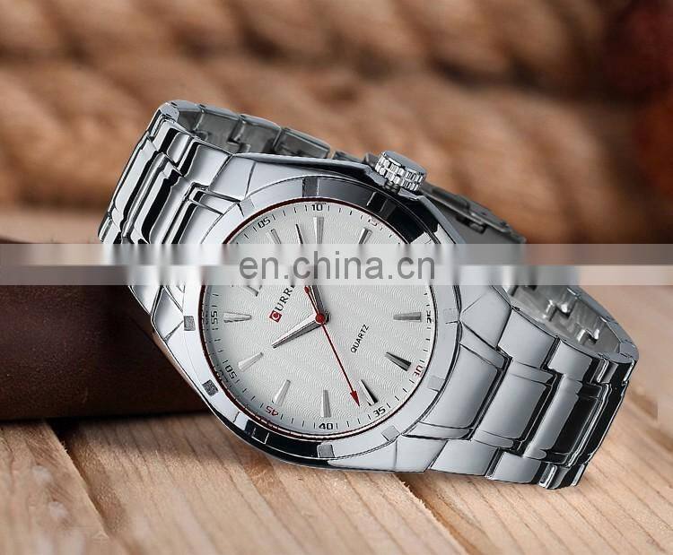 Curren Watch 8103 Fashion Brand Stainless Steel Back Water Resistant Quartz Analog Mens Watch Business Watch relogio masculino