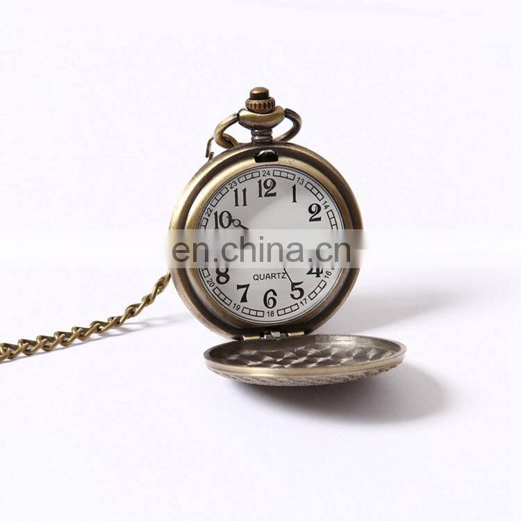 GOHUOS High quality alloy simple vintage pocket wrist watch quartz analog large face watch