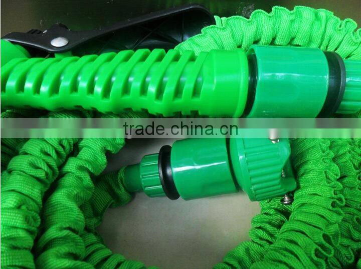 Expandable hose as seen on TV with 7 function gun shrinking garden rubber hose
