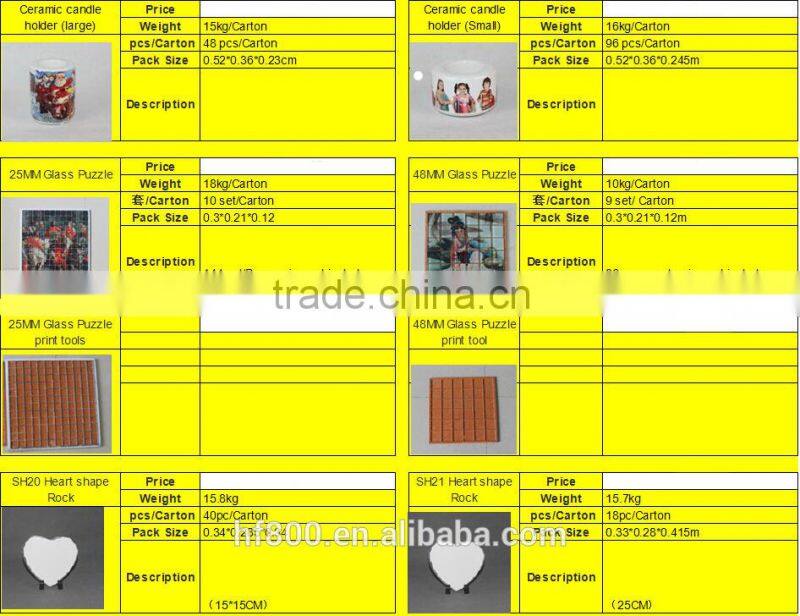 sublimation ink for Fabrics,Apro, Schoolbag,fridge,Messages Magnets,Crystal