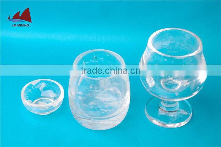 Natural Clear Quartz Crystal Beer Cups