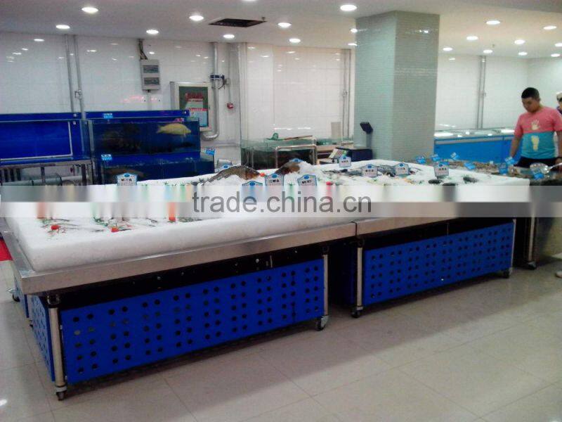 APEX custom make stainless steel refrigerated fish display table