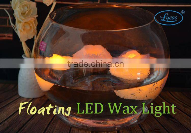 Flower-shaped waterproof floating wedding candle