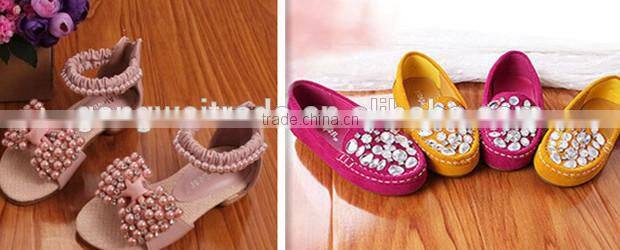 2014 NEW Lace Girl Princess Shoes Pretty Pearl Girl Sandals