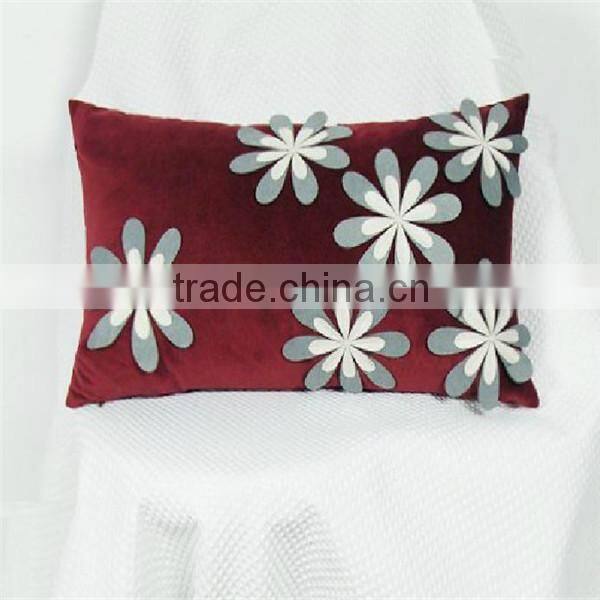 100% cotton soft material plain design flower printed japan cushion
