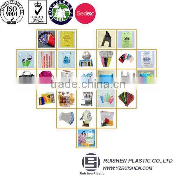 Printed flat plastic bopp self adhesive header bag