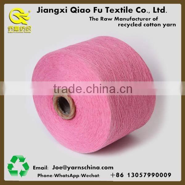 dyed recycled cotton hand knitting yarn for carpet yarn export for Russian market