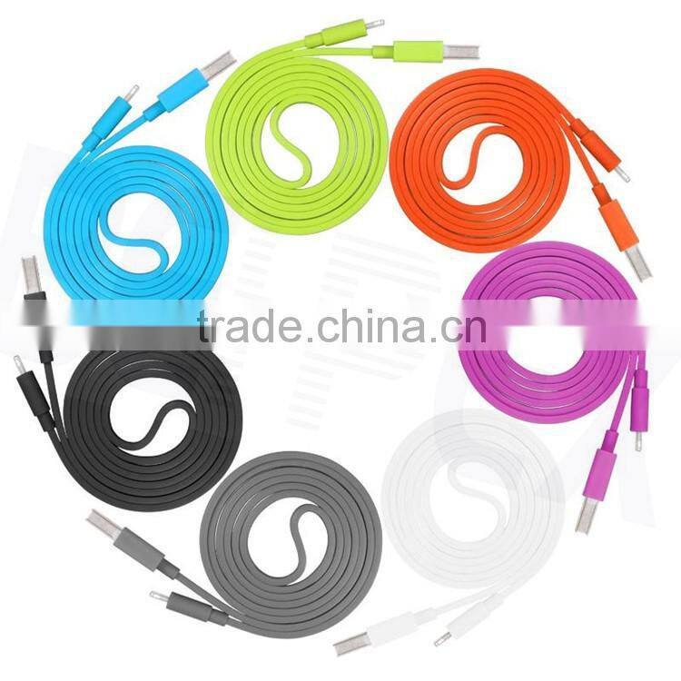 Flat Round MFI Certificated Wholesale USB Charger Cable for IOS