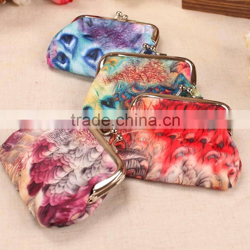 Fancy Custom Printed Snap Closure Coin Purse