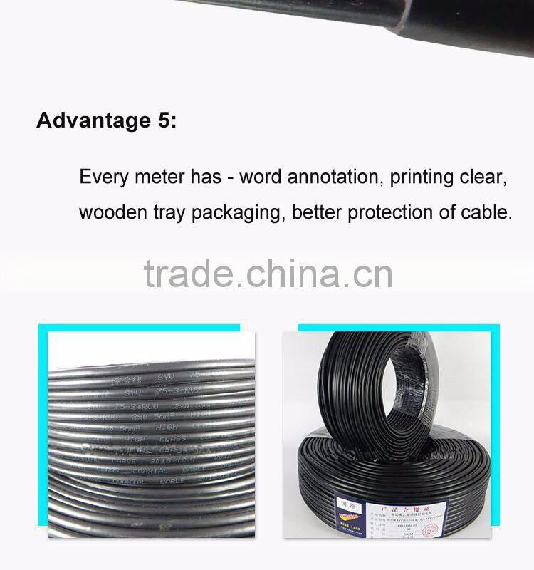 China supplier rg6 syv 75-5 coaxial cable price 5d-fb coaxial cable clamp