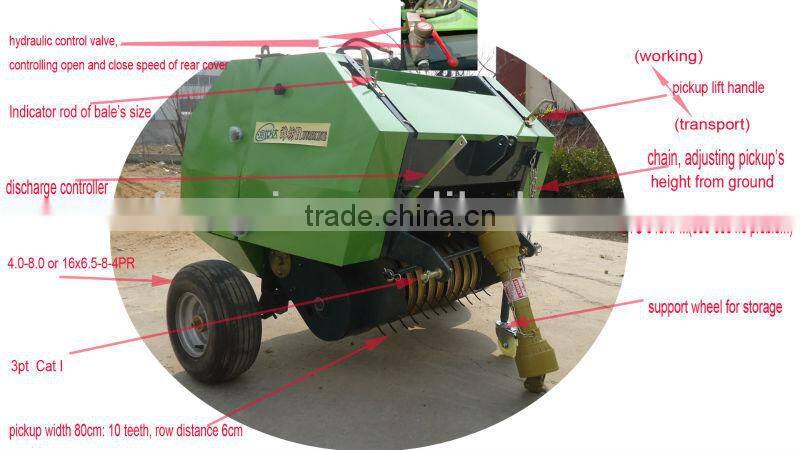 Small hay round baler /straw hay baler