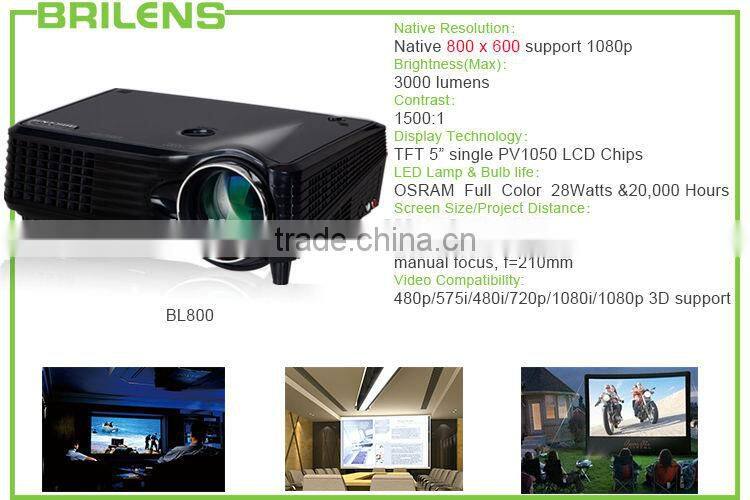 native 1920 x1080 3000 lumens large venue 1080P projector mobile phone china /full hd 3d led mini pocket projector for iphone 5