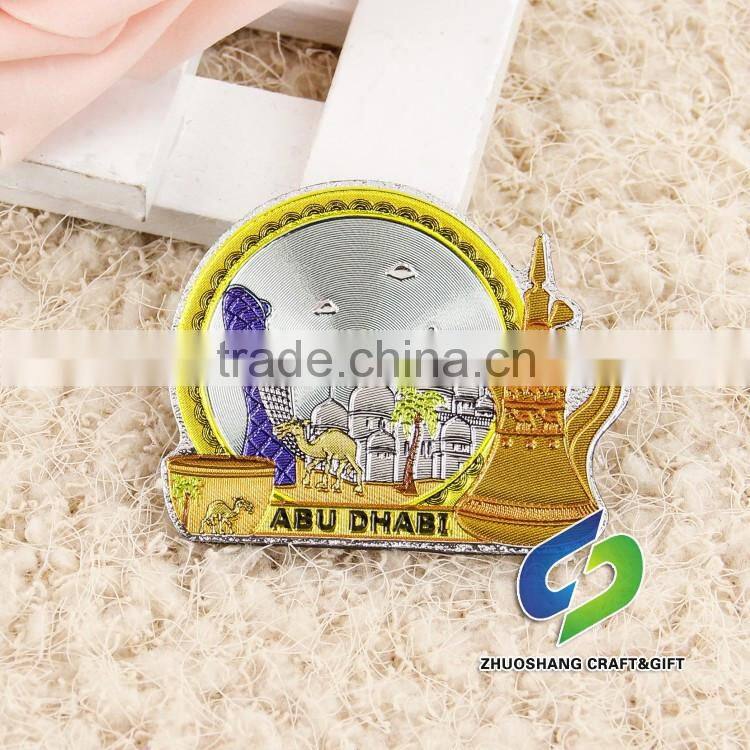 Custom tourism souvenir aluminum foil fridge magnets