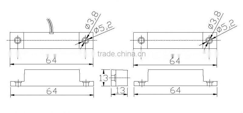 E-5C ABS housing surface mounted magnetic door sensor switch 5C-32 with CE FCC ROHS