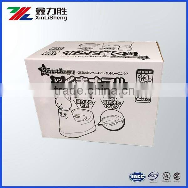 Hot sale custom design paper box for baby pedestal pan, kids toilet