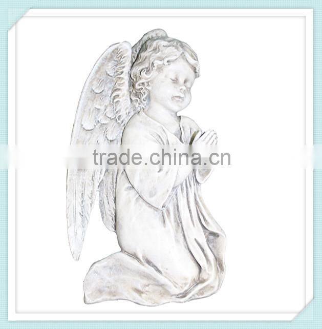 Resin Angel Garden Statue,Praying angel with wings
