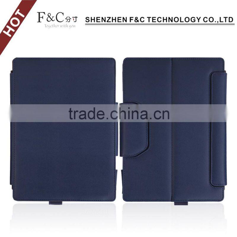 Business blue detached tablet keyboard cover for microsoft surface pro 4 leather case