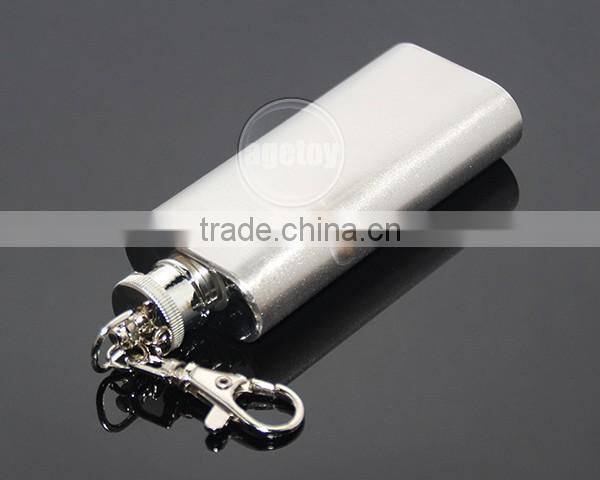 2oz Portable Flagon Kettle Oilcan Keychain 56ML Stainless Steel Metal Travel Wine Pot Mini Liquor Hip Flask