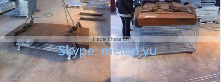 Stackable folding storage rack and galvanized steel Wire Storage Cage / Warehouse Cage