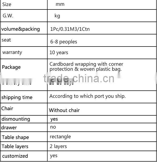 temper glass dining table for sale(ST-024)