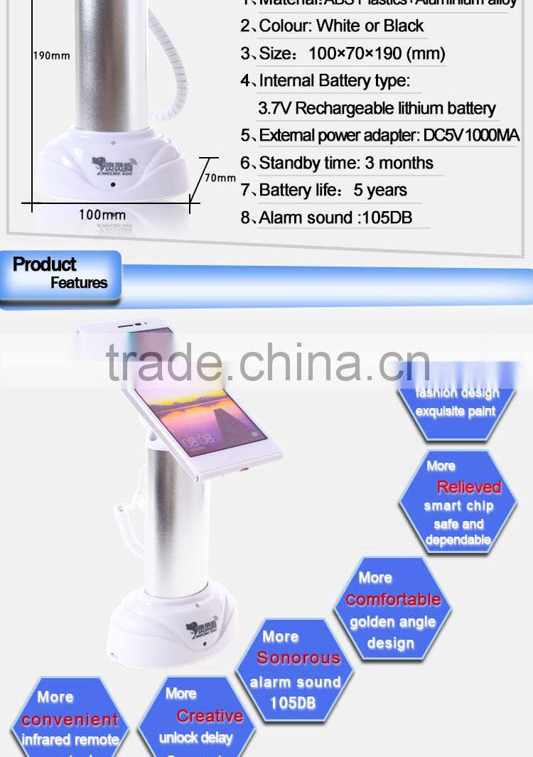 Standalone aluminium anti-shoplifting system for mobile phone