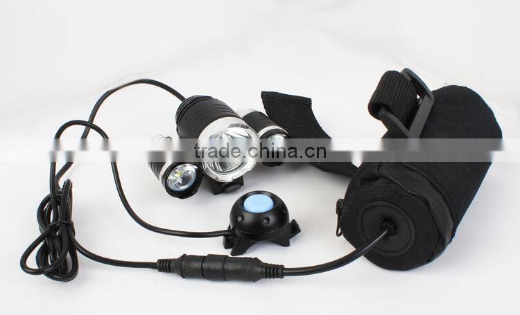 Goread 3 head 3*T6 high bright aluminum 30W 3600lum head light bike light