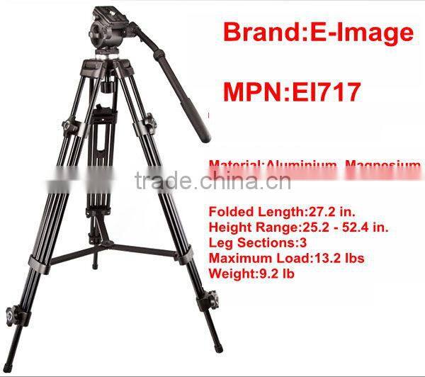 Professional Video Tripod heavy duty with fluid pan head for camera film photography WT717