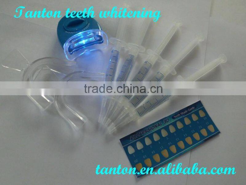 Fast whiter teeth whitening kit Laser LED light with tray from tanton, 4pcs 3cc syringe