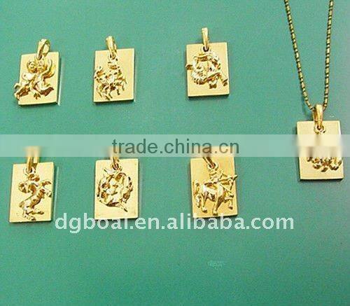 popular zinc alloy simple gold chain necklace