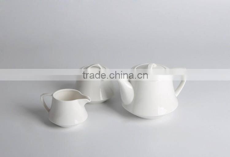 white durable fine China porcelain tea pot
